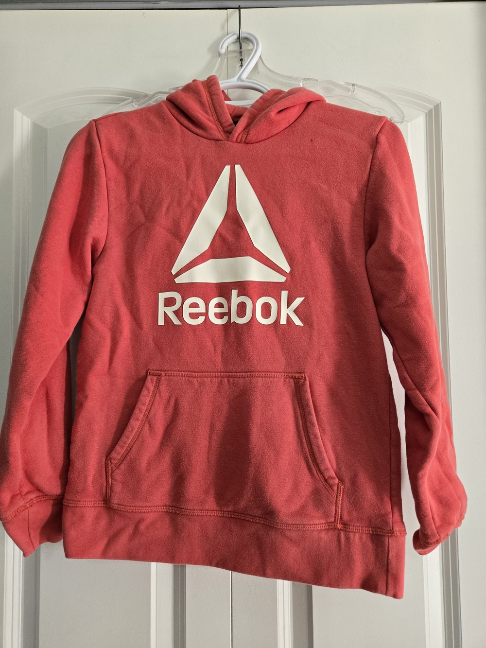 Reebok Kids Coral-Red Logo Pullover Hoodie